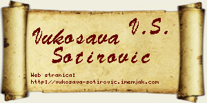 Vukosava Sotirović vizit kartica